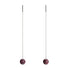 Purple Regalite | .925 Sterling Silver | Gemstone Chain Drop Threader Earrings